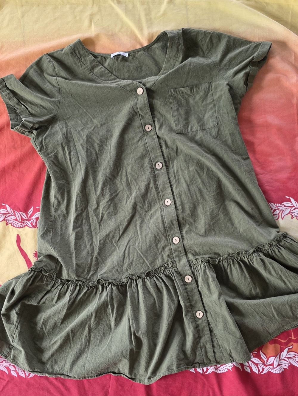 Cotton DropWaist Summer Dress Size XL XXL Comfortable Dresses - Picture 4 of 16